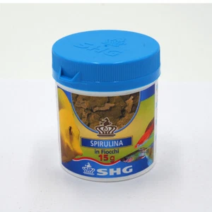 SHG SPIRULINA IN FIOCCHI 15 GR MANGIME IN SCAGLIE VEGETALE PESCI ACQUARIO - Foto 1 di 3