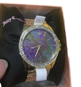 Juicy Couture EMMA Crystal Rainbow Gold Tone Big/Oversized Watch NWT/NIB $275 - Picture 1 of 5