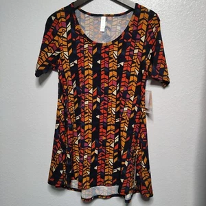 T-shirt nuova con etichette LulaRoe Perfect multicolore a swing geometrico tunica taglia XXS - Foto 1 di 4