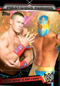 2011 Topps WWE - Prestigious Pairings Insert #PP-7 John Cena Sin Cara Rookie RC - Picture 1 of 2