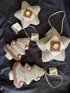 Christmas tree ornaments or add to Swag ~listing includes all four ~ trees~stars - Picture 1 of 1