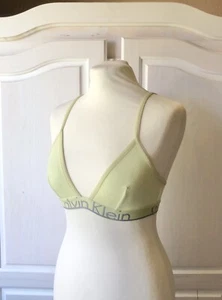 Calvin Klein Schwarz Sport-BH Crop Top Bustier Bralette Jogging M Grün Hellgrün - Bild 1 von 10