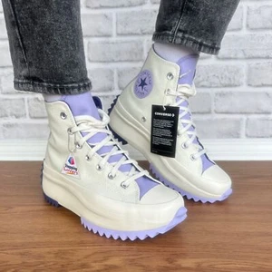 ⭐Converse Run Star Hike Platform Color Pop 9 Women's Shoes Beige Purple A16188C - Picture 1 of 13
