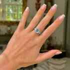Natural Sky Blue Topas Ring vergoldet Handarbeit 925 Sterlingsilber Ringgröße