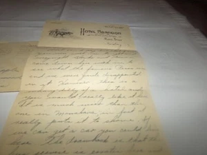 Vintage Letter Hotel Brandon Pecos Texas 2 Lt Clyde Apple to Wife WW2 1943 - Picture 1 of 9