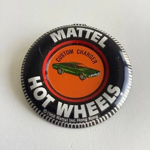 Custom Dodge Charger Button Hot Wheels Redline 1968 Mopar Badge Nice Metal Pin - Bild 1 von 2