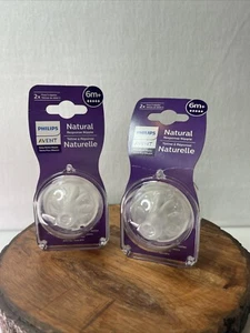 Philips Avent Natural Response Nipple Flow 4 - Ct. Baby Bottle Nipples, 6M +X2 - Picture 1 of 2