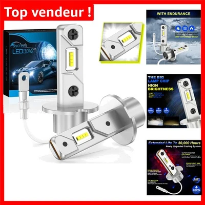 Ampoules LED H3 16000LM 6500K - Kit Étanche , Installation Plug and Play - Photo 1/4