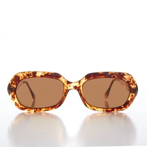 Hexagon Mod Vintage Sunglasses Tortoise / Brown Lens - Nadine - Picture 1 of 3