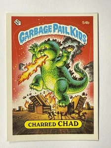1985 Topps Garbage Pail Kids Series 2 #54b Charred Chad 2 Star** Glossy Back NM - Picture 1 of 2