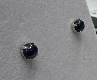 Pendiente Effy BH Oro Blanco 14k Redondo Zafiro 1.60 CT’s Nuevo Con Etiqueta Foto 1 de 4