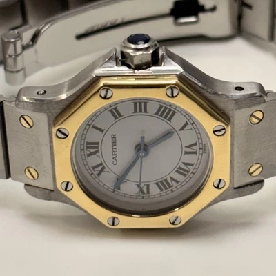 Cartier Santos Octagon Ladies 22 x 30 mm Steel 18K Yellow Gold Automatic Watch - Image 1 of 4