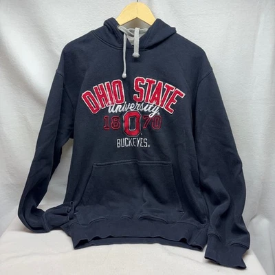 Ohio State Buckeyes University 1870 刺绣连帽套衫运动衫 M 码 — 第 1/4 张图片