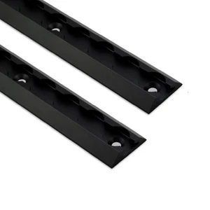 12" Venture Track T-6 Aluminium L-Track Black Anodized (Floor Angled Profile)... - Picture 1 of 7