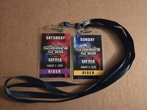 SUMMERSLAM MEDIA CREDENTIAL MET LIFE STADIUM AUGUST 2 & 3 2025 WWE VERY RARE - Picture 1 of 2