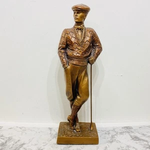 Vintage Austin 1989 Bronze Skulptur 16" männlicher Golfer signiert Danel - Bild 1 von 15