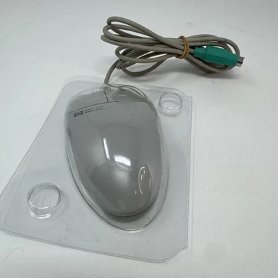 Vintage HP 2-Button Wired PC Mouse 6-Pin mini-DIN PS/2 Connector M-S34 5182-8864 - Image 1 of 4