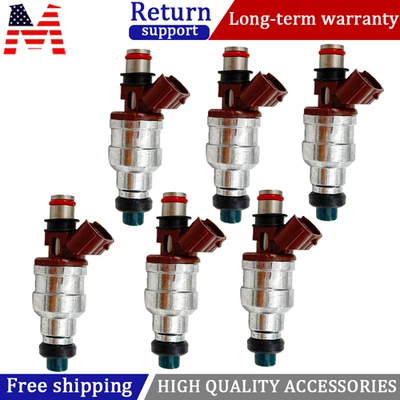 Set of 6 Fuel Injectors For 1989-1995 Toyota 4Runner Pickup 3VZE 3.0L V6 Foto 1 de 4
