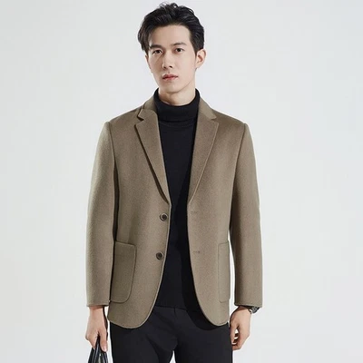 Double-sided Wool Suit Men's Autumn/Winter New Short Business Casual 100% Wool - Image 1 of 4