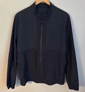 Chaqueta Lululemon Final Say Hombre Grande L Cremallera Completa Negra Motocicleta M4672S Preppy - Imagen 1 de 15