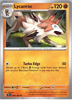 Lycanroc - Uncommon - SV05: Temporal Forces - 090/162 - NM - Normal - Image 1 of 2