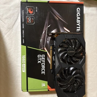 Gigabyte Geforce GTX 1660 Super 6GB GDDR6 Graphics Card GV-N166SOC-6GD USED - Image 1 of 4
