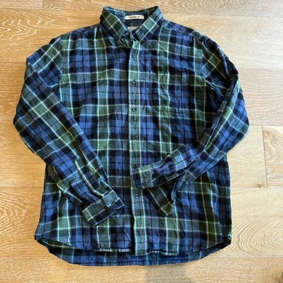 L.L. Bean Mens Medium Button Down Shirt Scotch Plaid Flannel Traditional Fit - Image 1 of 4