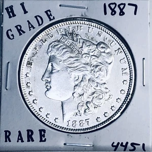 1887 MORGAN SILVER DOLLAR HI GRADE GENUINE U.S. MINT RARE COIN 4451 - Picture 1 of 3