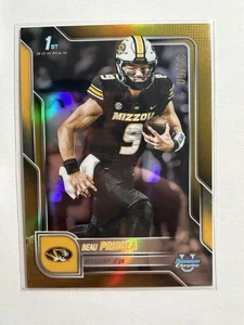 Bowman Chrome University Beau Pribula #62 Gold Refractor 31/50 2025 - Missouri - Imagen 1 de 3