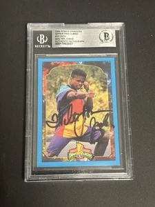Walter Jones Auto 1994 Saban Power Ranger Trading Card Black Ranger Beckett - Picture 1 of 3