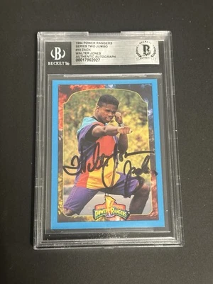 Walter Jones Auto 1994 Saban Power Ranger Trading Card Black Ranger Beckett - Image 1 of 3