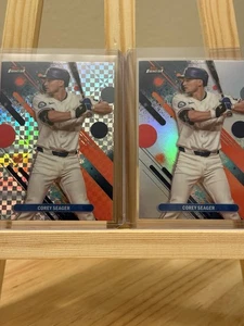 2025 Topps Finest - (2) Corey Seager #49 Common Checkerboard Ref. and Refractor - Picture 1 of 5