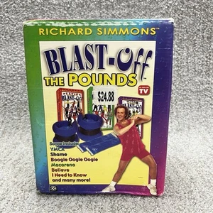 RICHARD SIMMONS Blast Off The Pounds 3 VHS & Weights Set Disco/Latin/Mega Mix - Picture 1 of 23
