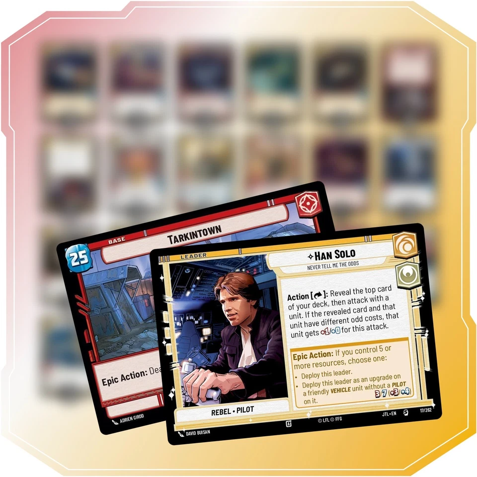 FULL DECK Han Solo Never Tell Me The Odds Tarkintown Red Pilot Leader SWU DECKS - Image 1 of 3