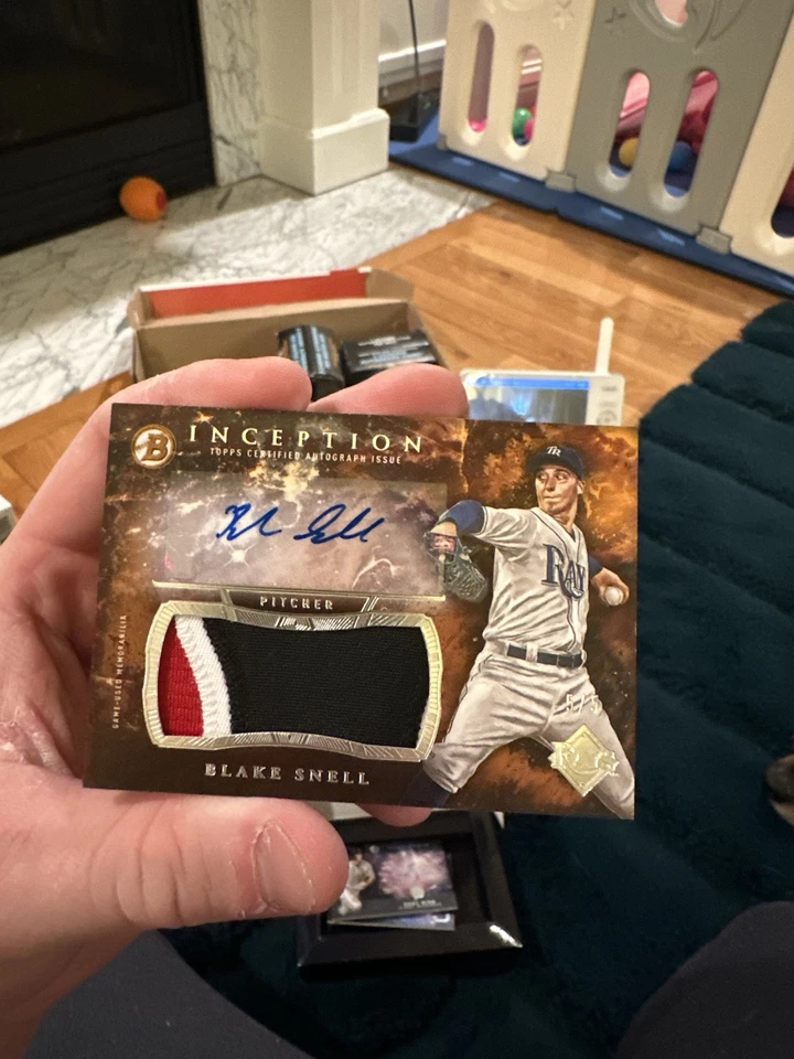 2016 Topps Bowman Inception Autographed Jumbo Patch #IAJP-BS Blake Snell /5 - Image 1 of 2