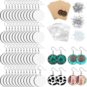 380 Pcs Sublimation Earrings Blank Bulk, Sublimation Printing Earrings Unfinishe - Picture 1 of 7