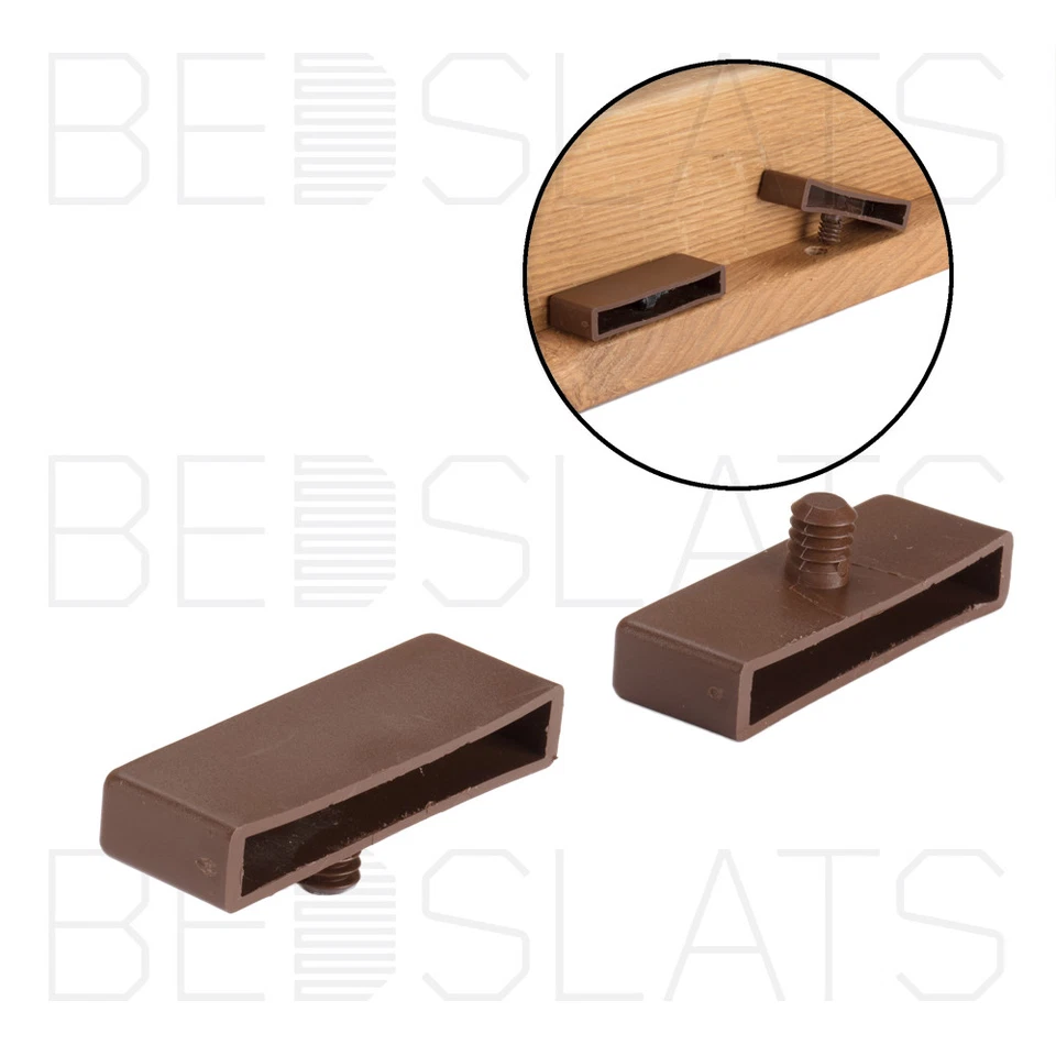 63mm x 8mm Sprung Bed Slat Holders for Wooden Bed Frames - One Prong