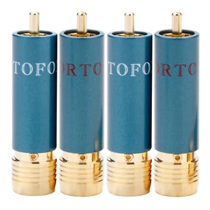 4pcs Audiophilo Gold Plated RCA Connector RCA Plug Hi-end Adapter for HiFi Cable - Picture 1 of 21