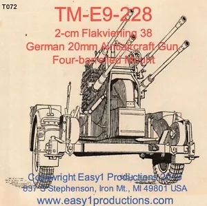T072 TM E9-228 German Quad 20mm Easy 1 Productions - Bild 1 von 7