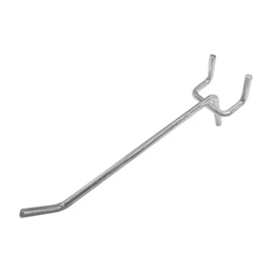 20 Pc Peg Board Shelving Hooks 2" Long 1/8" Thick Pegboard Zinc Steel Wire Wall - Picture 1 of 4