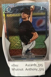 Noble Meyer - 2023 Bowman Chrome - 1st Bowman Mojo Refractor - Miami Marlins - Picture 1 of 3
