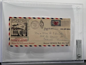 Jefferson DeBlanc "WWII Marine Pilot Medal of Honor" Signed Envelope BAS Beckett - Picture 1 of 4