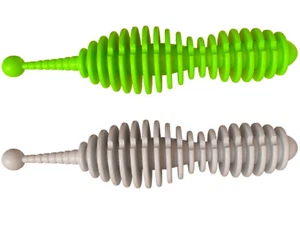 Larva de gusano de silicona trucha señuelos suaves FL LittleRat tamaño 2,7 pulgadas monocolor - Imagen 1 de 49
