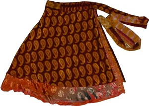 36 inches Long Women Sari Wrap Reversible Skirts - pack of 10 pcs - Imagen 1 de 7