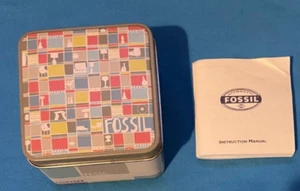 Fossil Watch Tin With Warranty Booklet - Furniture Design. FREE P+P - Picture 1 of 1