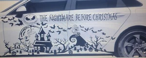 TRIBAL PESADILLA ANTES DE NAVIDAD JACK/SALLY GRÁFICO VINILO CALCOMANÍA LADO CAMIÓN COCHE - Imagen 1 de 4
