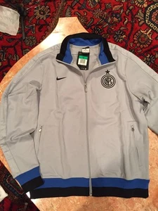 Nwt Men's Grey And Blue Football/Soccer Zippered Jacket Size XL - Picture 1 of 6
