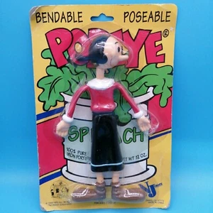 OLIVIA FLEXY RUBBER ARM IRON OIL Poseable Popeye Vintage KFS Bendable Figure - Picture 1 of 3