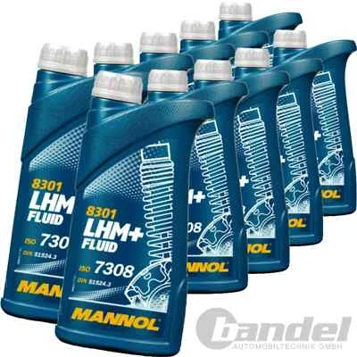 10x1L MANNOL LHM PLUS + ACEITE HIDRÁULICO ACEITE VERDE SERVO ACEITE LÍQUIDO DE FRENOS DIN 51524-3 - Imagen 1 de 3