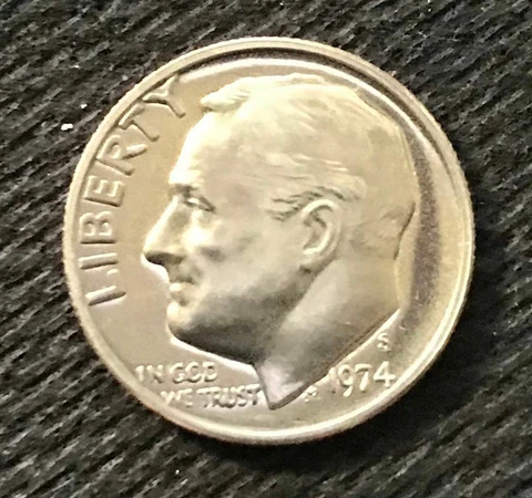 1974 S ROOSEVELT PROOF DIME Cover